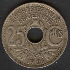 FRANCE 25 Centimes 1926