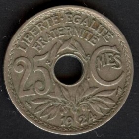 FRANCE 25 Centimes 1924