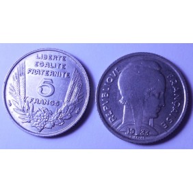 FRANCE 5 Francs 1933 L. Bazor