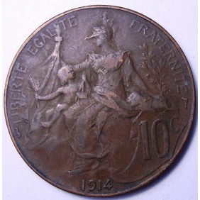 FRANCE 10 Centimes 1914