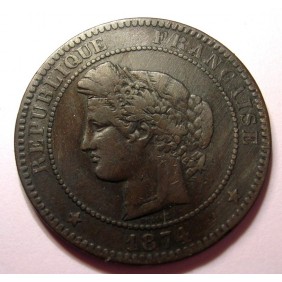 FRANCE 10 Centimes 1874K