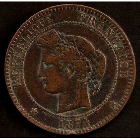 FRANCE 10 Centimes 1874A
