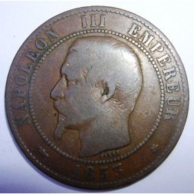 FRANCE 10 Centimes 1853BB