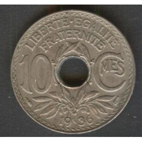 FRANCE 10 Centimes 1936