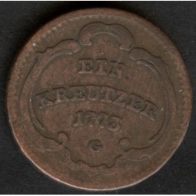 FRANCE ALSACE 1 Kreutzer 1773G