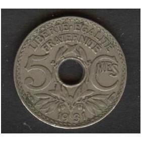 FRANCE 5 Centimes 1931