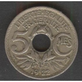 FRANCE 5 Centimes 1922 Poissy
