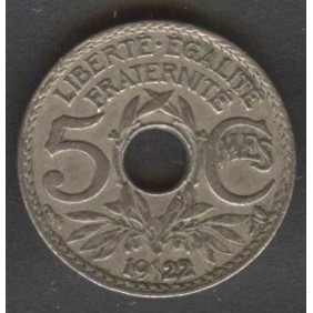 FRANCE 5 Centimes 1922
