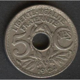 FRANCE 5 Centimes 1924