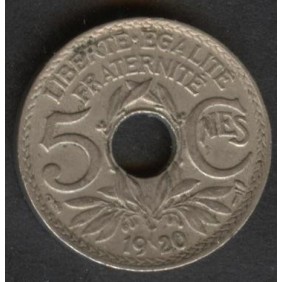FRANCE 5 Centimes 1920...