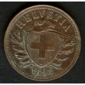 SWITZERLAND 2 Rappen 1898