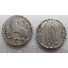 IRELAND 3 Pence 1956