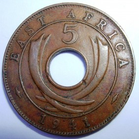 EAST AFRICA 5 Cents 1941 I