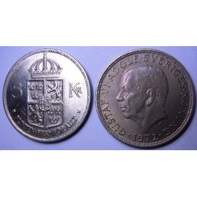 SWEDEN 5 Kronor 1972 Gustaf VI