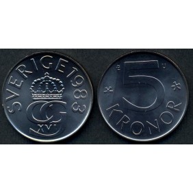 SWEDEN 5 Kronor 1983