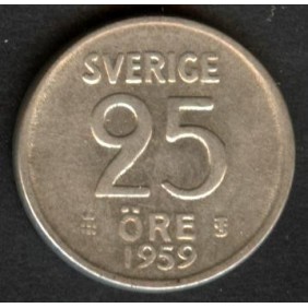 SWEDEN 25 Ore 1959 AG