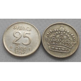 SWEDEN 25 Ore 1957 AG