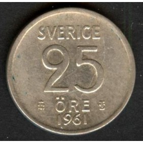 SWEDEN 25 Ore 1961 AG