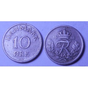 DENMARK 10 Ore 1948