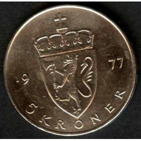 NORWAY 5 Kroner 1977