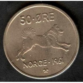 NORWAY 50 Ore 1961
