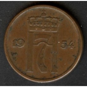 NORWAY 2 Ore 1954
