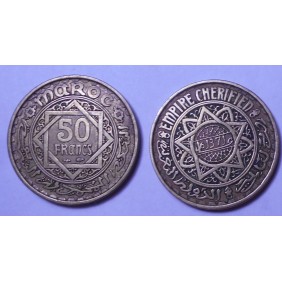 MOROCCO 50 Francs AH 1371...