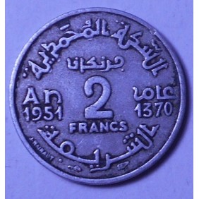 MOROCCO 2 Francs 1951