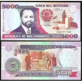 MOZAMBIQUE 5000 Meticais 1991