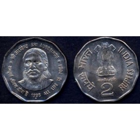 INDIA 2 Rupees 1998 Sri...