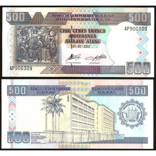 BURUNDI 500 Francs 2003
