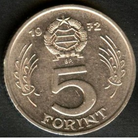HUNGARY 5 Forint 1972
