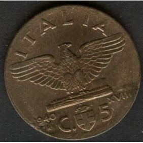 5 Centesimi IMPERO 1940
