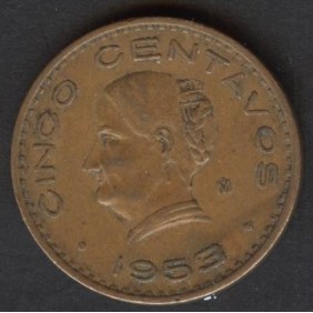 MEXICO 5 Centavos 1953