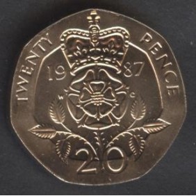 GREAT BRITAIN 20 Pence 1987