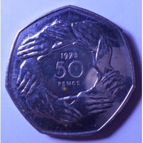 GREAT BRITAIN 50 Pence 1973...