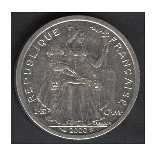FRENCH POLYNESIA 2 Francs 2000