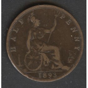 GREAT BRITAIN 1/2 Penny 1893