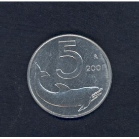 5 Lire 2001 FDC