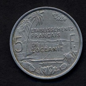 FRENCH OCEANIA 5 FRANCS 1952