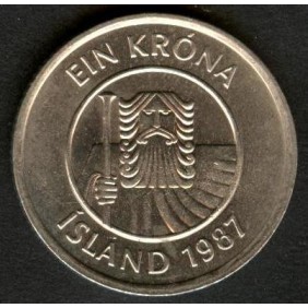 ICELAND 1 Krona 1987