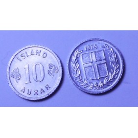 ICELAND 10 Aurar 1974