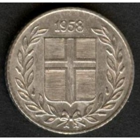 ICELAND 10 Aurar 1958