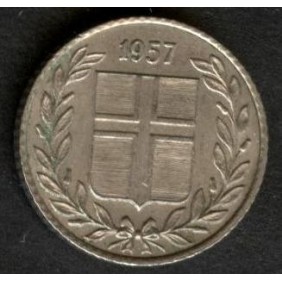 ICELAND 10 Aurar 1957