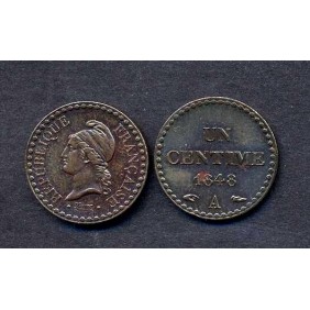 FRANCE 1 Centime 1848 A