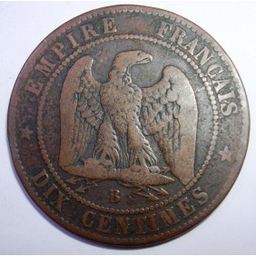 FRANCE 10 Centimes 1854 B