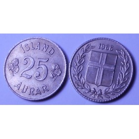 ICELAND 25 Aurar 1958