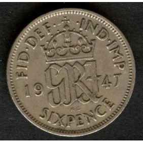 GREAT BRITAIN 6 Pence 1947