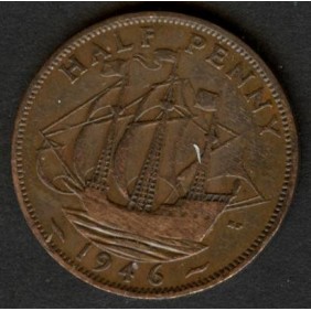 GREAT BRITAIN 1/2 Penny 1946