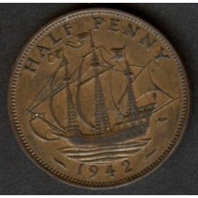 GREAT BRITAIN 1/2 Penny 1942